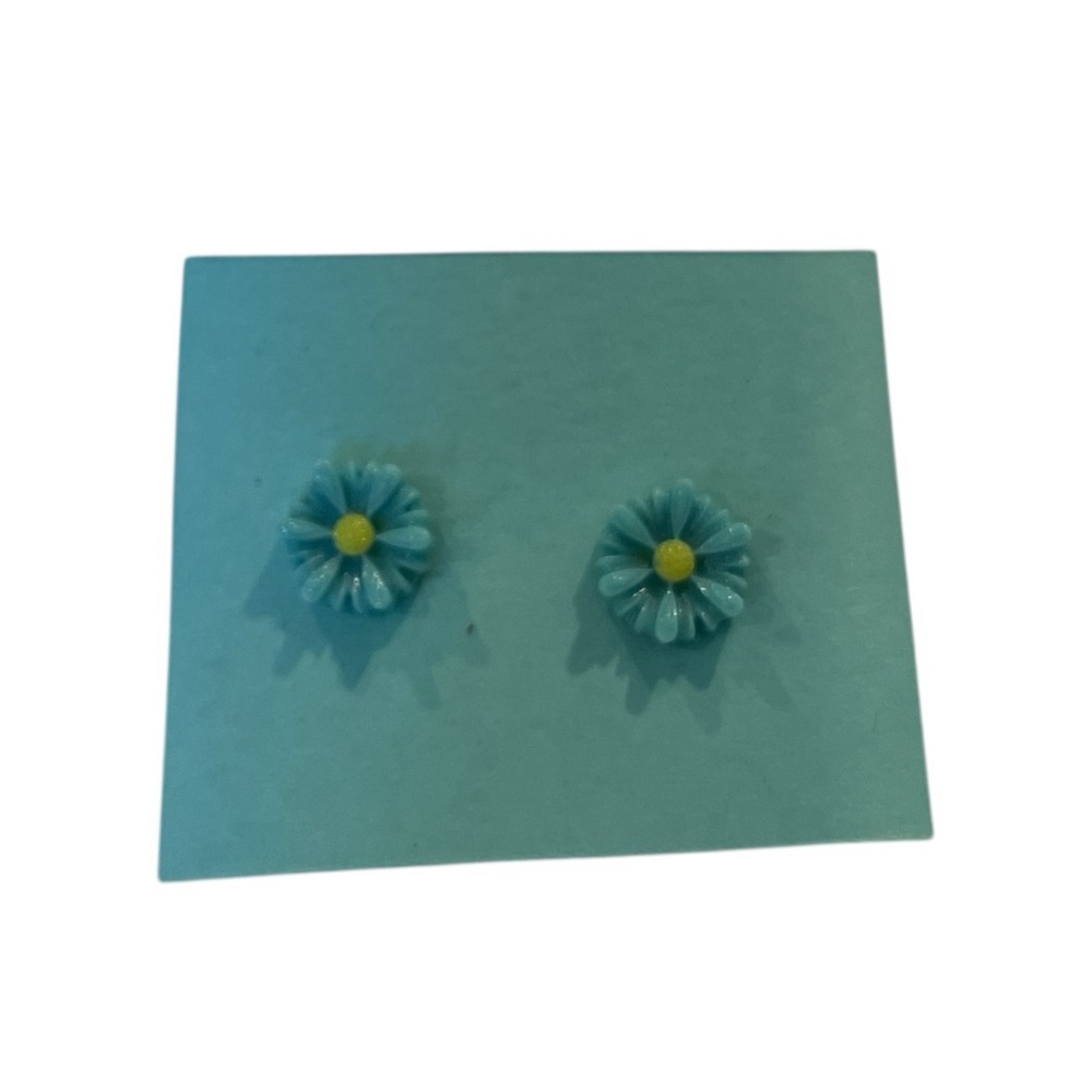 Blue Flower Earrings